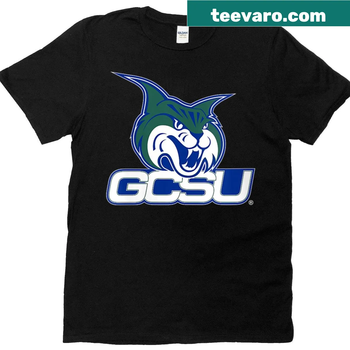 Georgia College GCSU Bobcats logo shirt — on a men's t-shirt