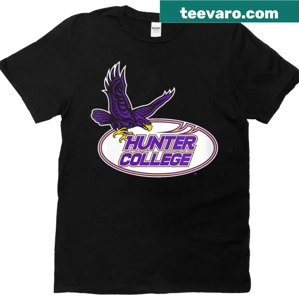 Hunter College Hawks logo printed on T-shirt