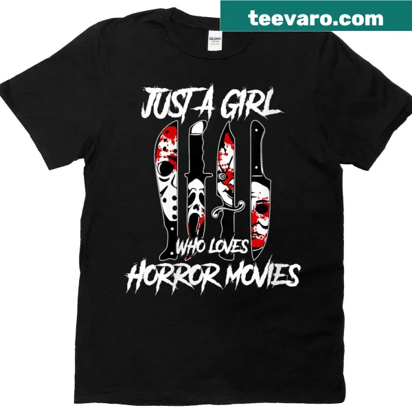 Halloween T-shirt for women with horror movie graphic