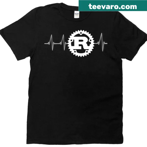 Heartbeat design featuring programming logo on women's t-shirt