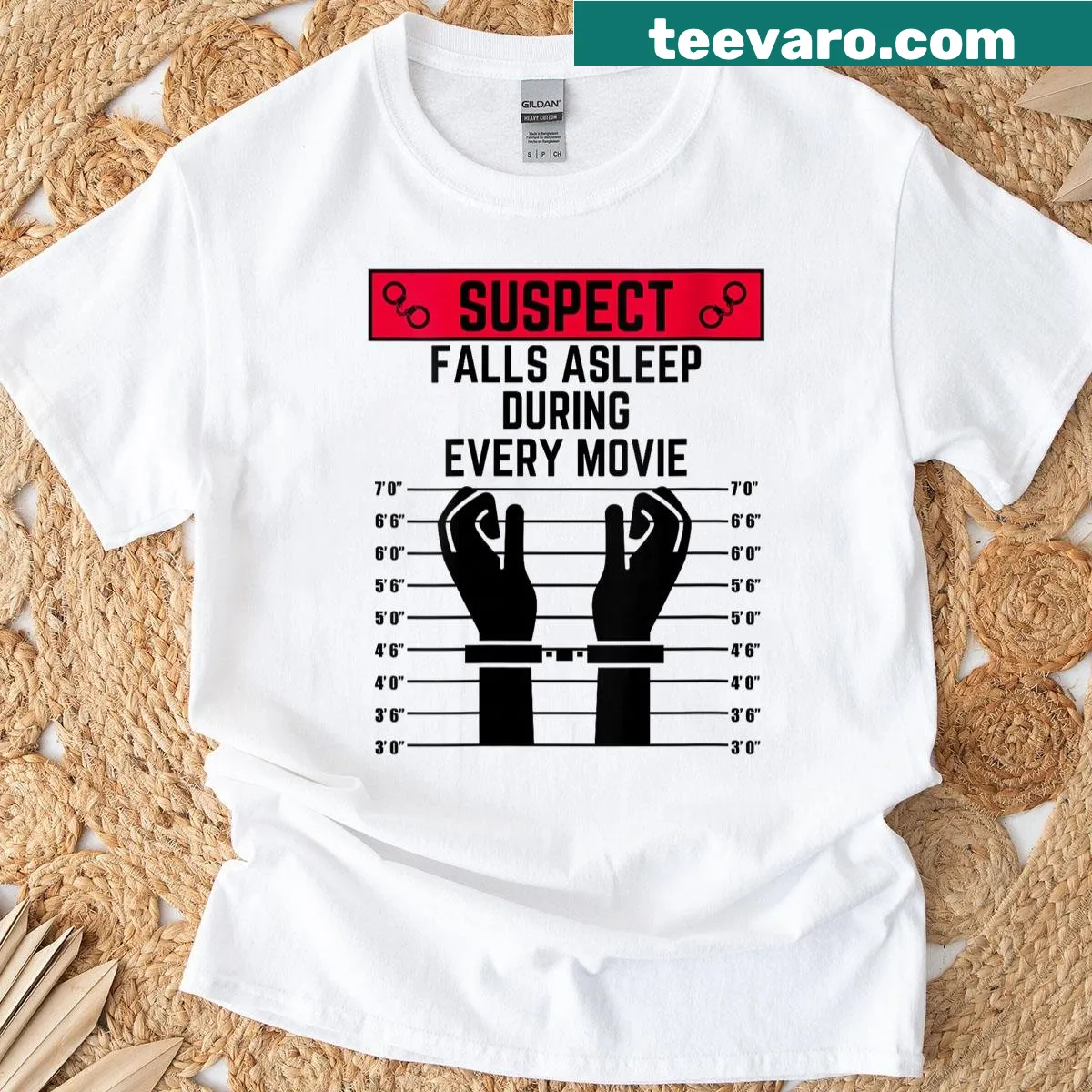 Funny T-shirt for women with a saying about falling asleep during movies — on a men's t-shirt