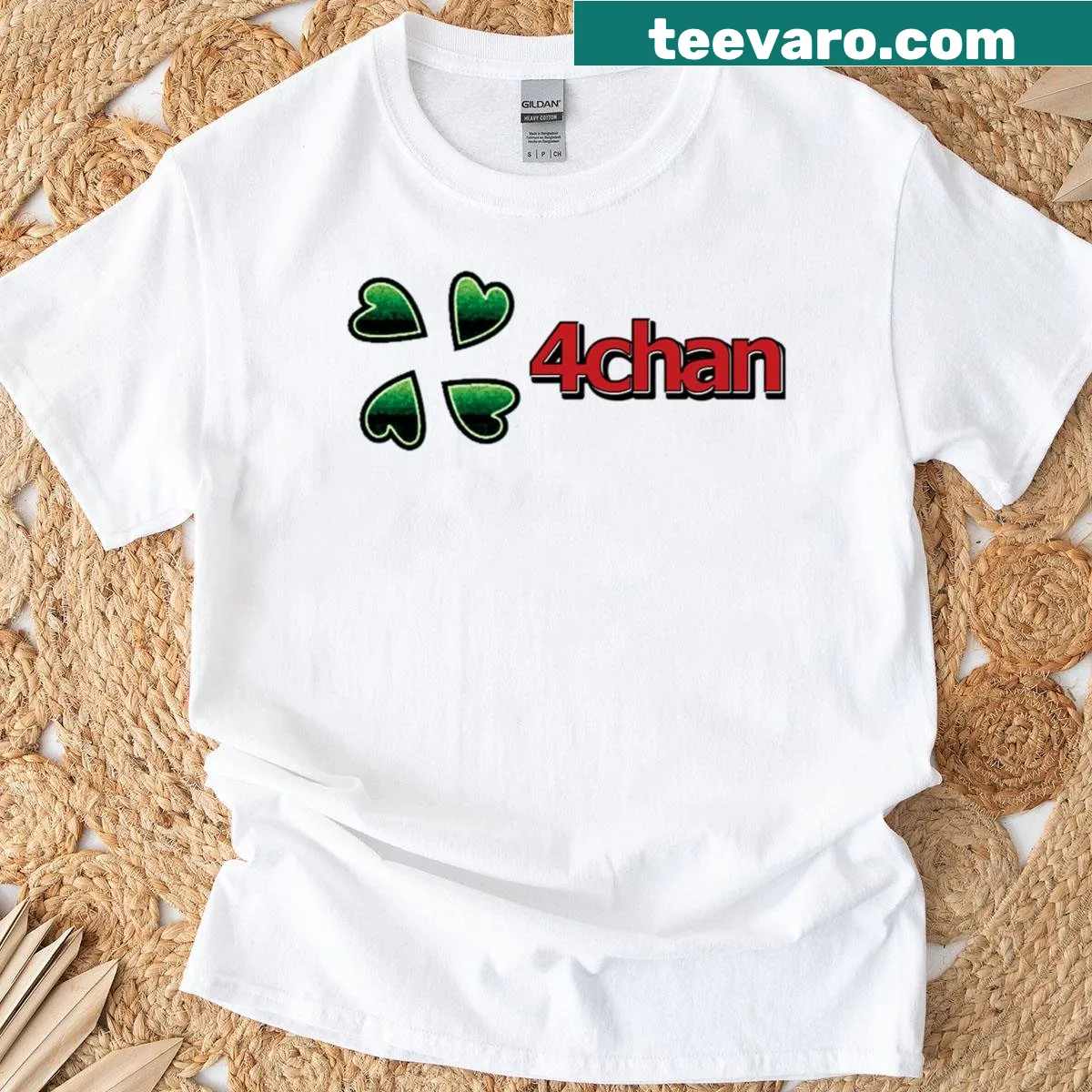 4chan logo design for t-shirt — on a men's t-shirt