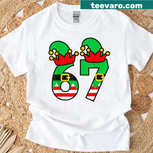 T-shirt featuring the humorous phrase '67 Meme Six Seven'