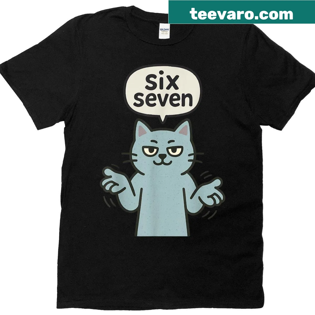 Funny cat-themed gaming meme T-shirt for kids — on a men's t-shirt
