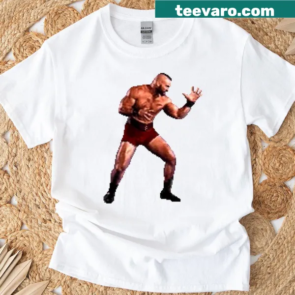 Andrew Zangief stance graphic on t-shirt