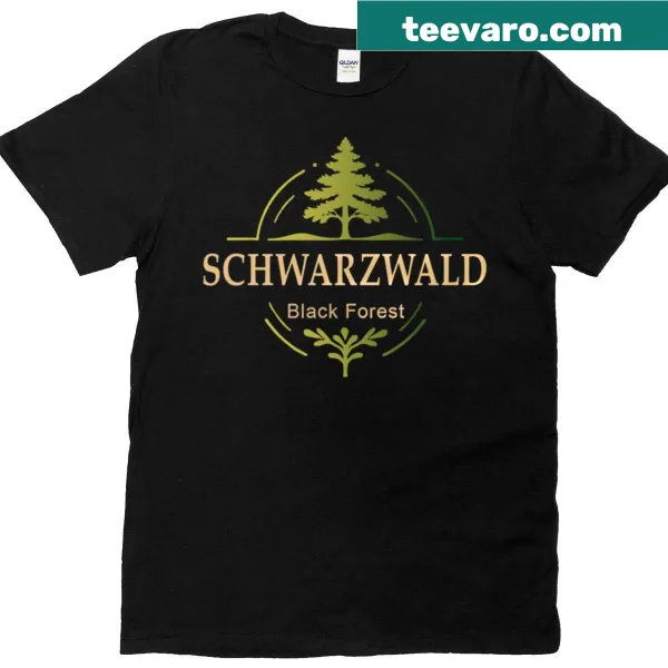 T-shirt featuring a logo inspired by the Black Forest