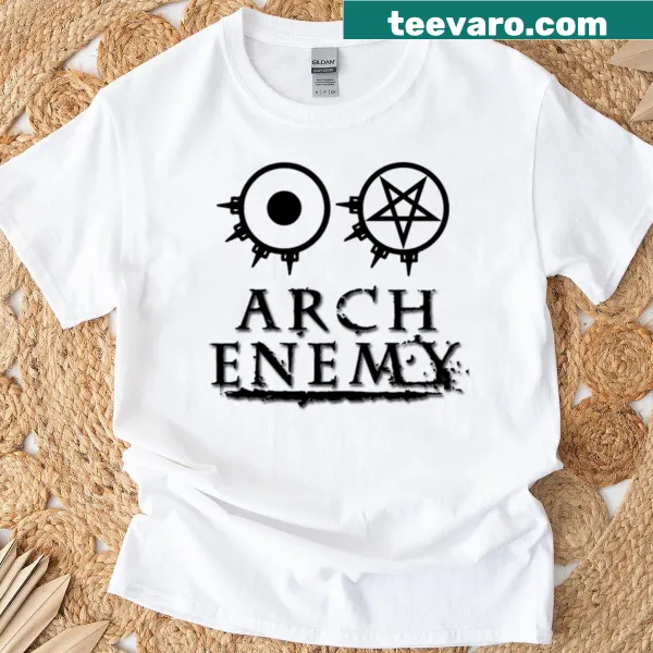 T-shirt featuring the Arch Enemy band logo in an intricate design