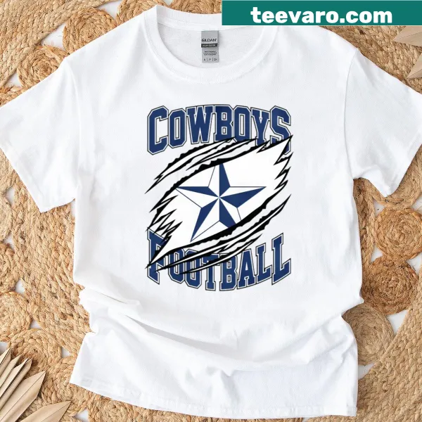 Artistic representation of the Dallas Cowboys on a t-shirt