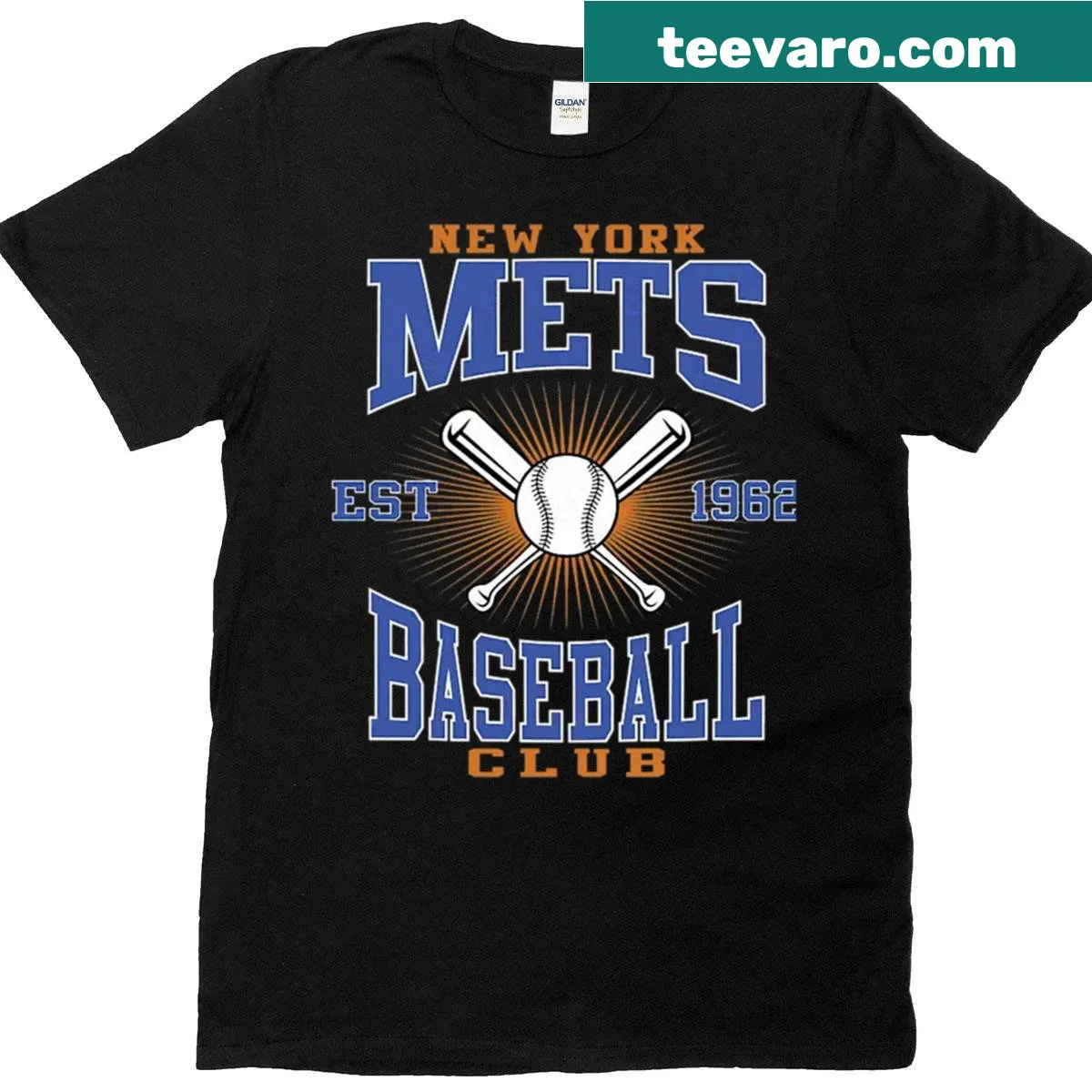 Artistic New York Mets T-shirt featuring team-inspired design — on a men's t-shirt