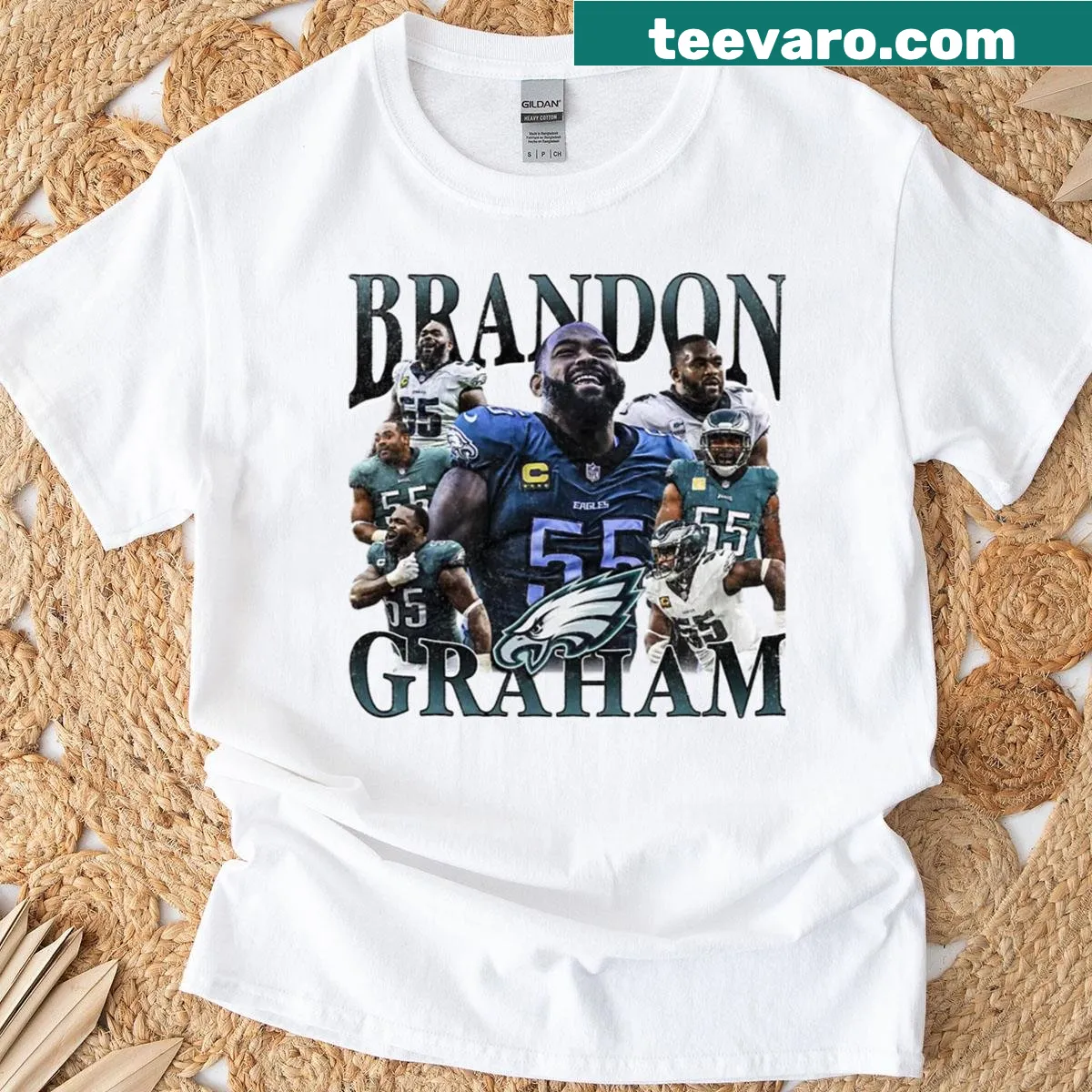 Artistic design of Philadelphia Eagles team logo — on a men's t-shirt