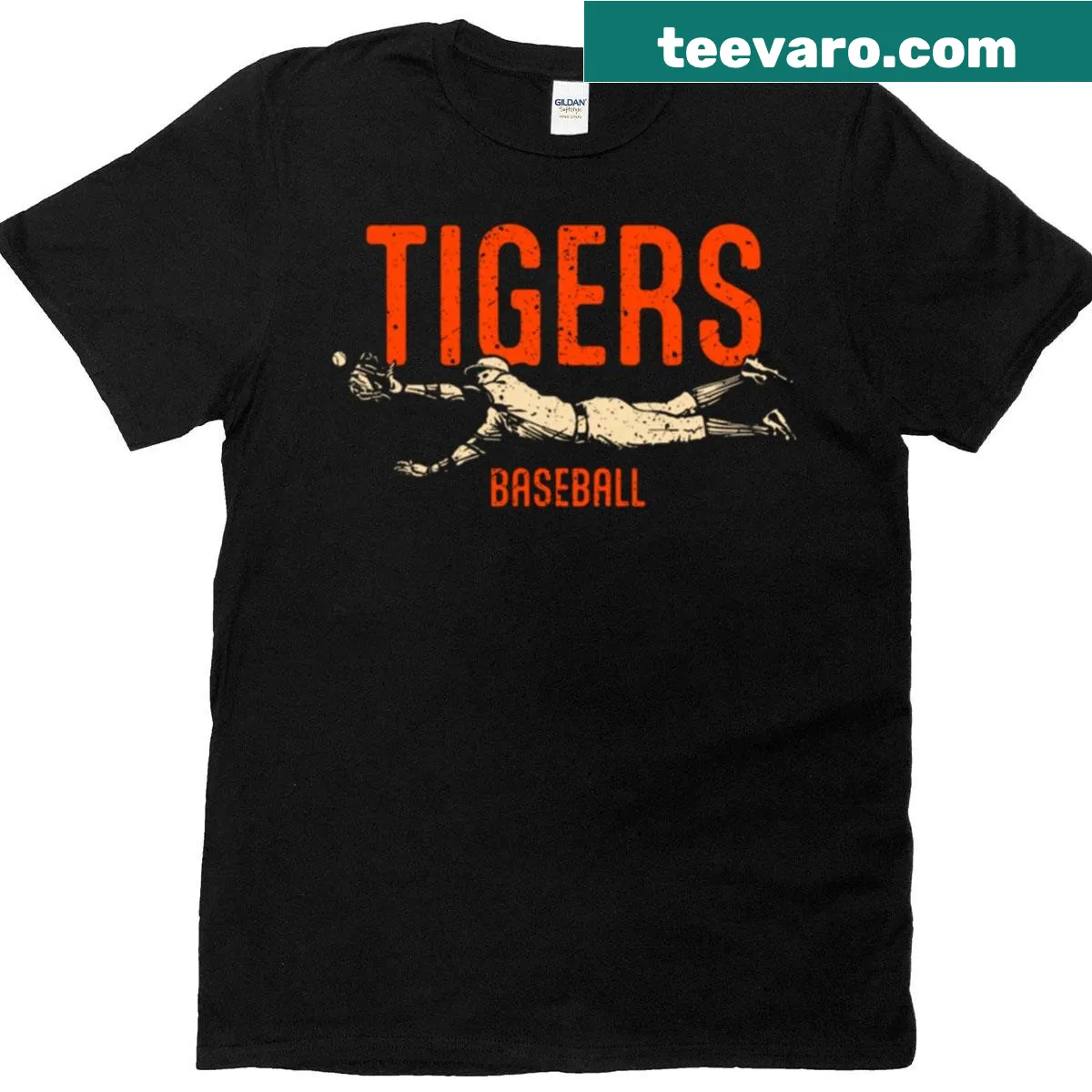 Detroit Tigers baseball logo on a T-shirt — on a men's t-shirt
