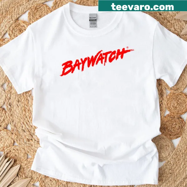 Dwayne Johnson-inspired Baywatch T-shirt for fans.