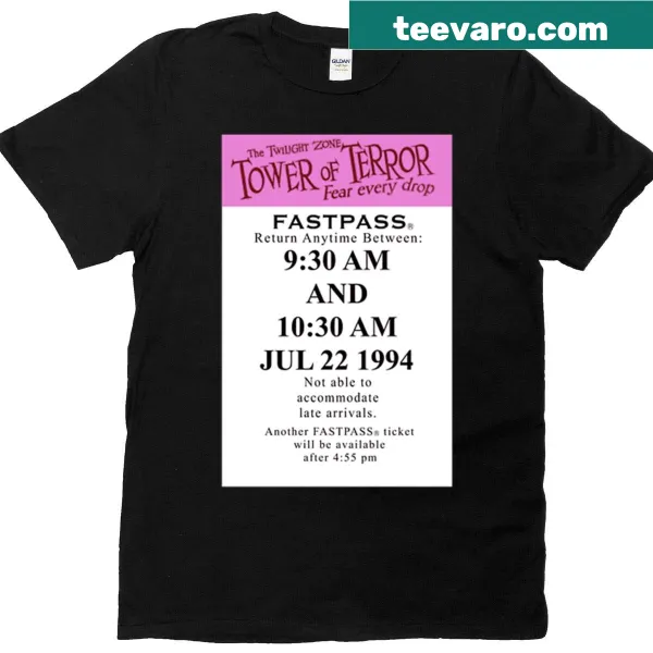 Oversized T-shirt with Hollywood Tower Hotel Fastpass quote