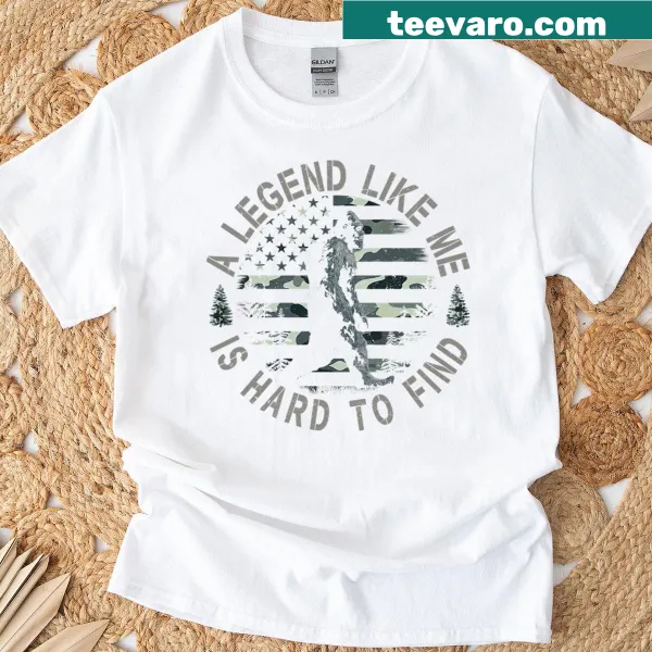 Cartoon graphic of Bigfoot with the phrase 'A Legend Like Me Is Hard To Find'