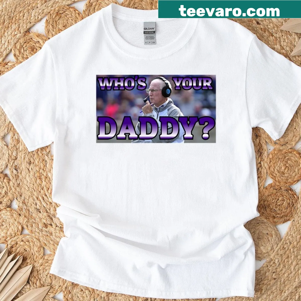 Bill Daddy oversized t-shirt with bold lettering — on a men's t-shirt