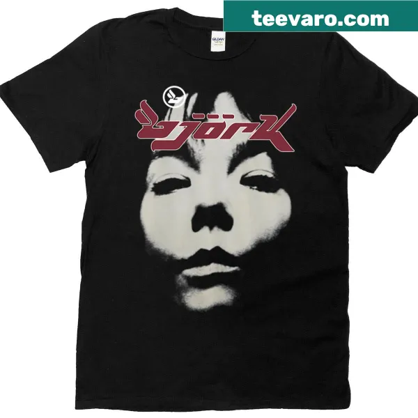 Vintage face logo t-shirt featuring Bjorks Homogenics design