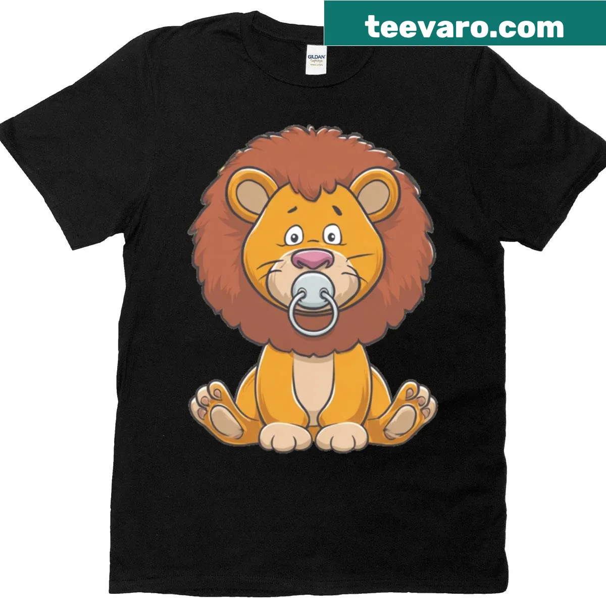Cartoon lion costume T-shirt perfect for animal lovers — on a men's t-shirt