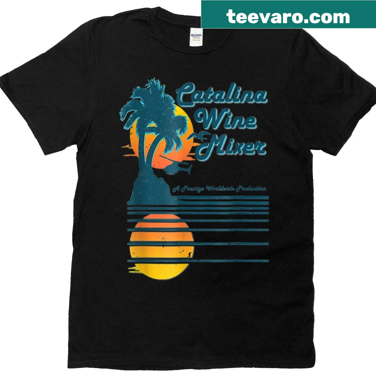 Funny T-shirt featuring 'Catalina Mixer' text in a playful design — on a men's t-shirt