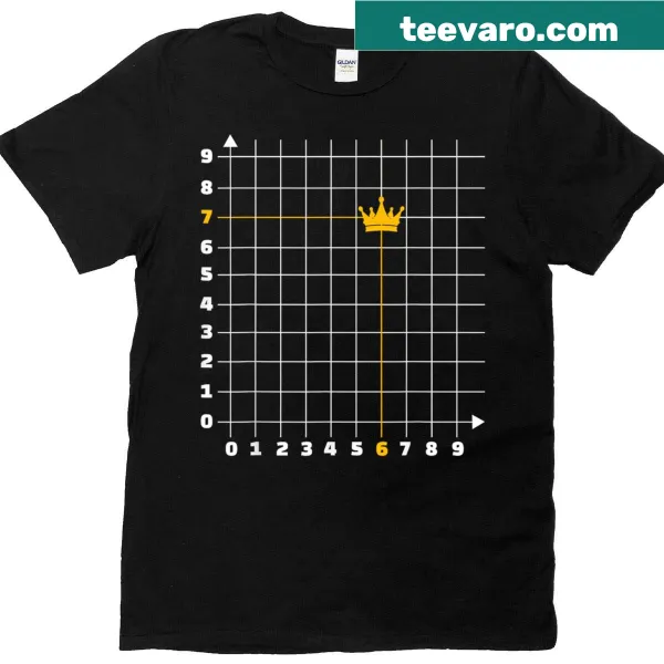 Funny math-themed T-shirt with 'Coordinate 67' text