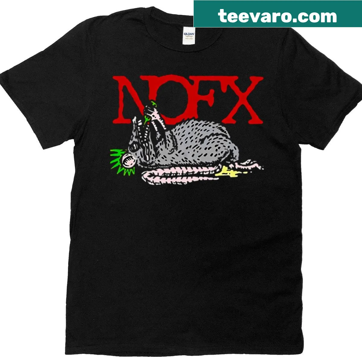 Cartoon mouse graphic on a funny Christmas T-shirt — on a men's t-shirt