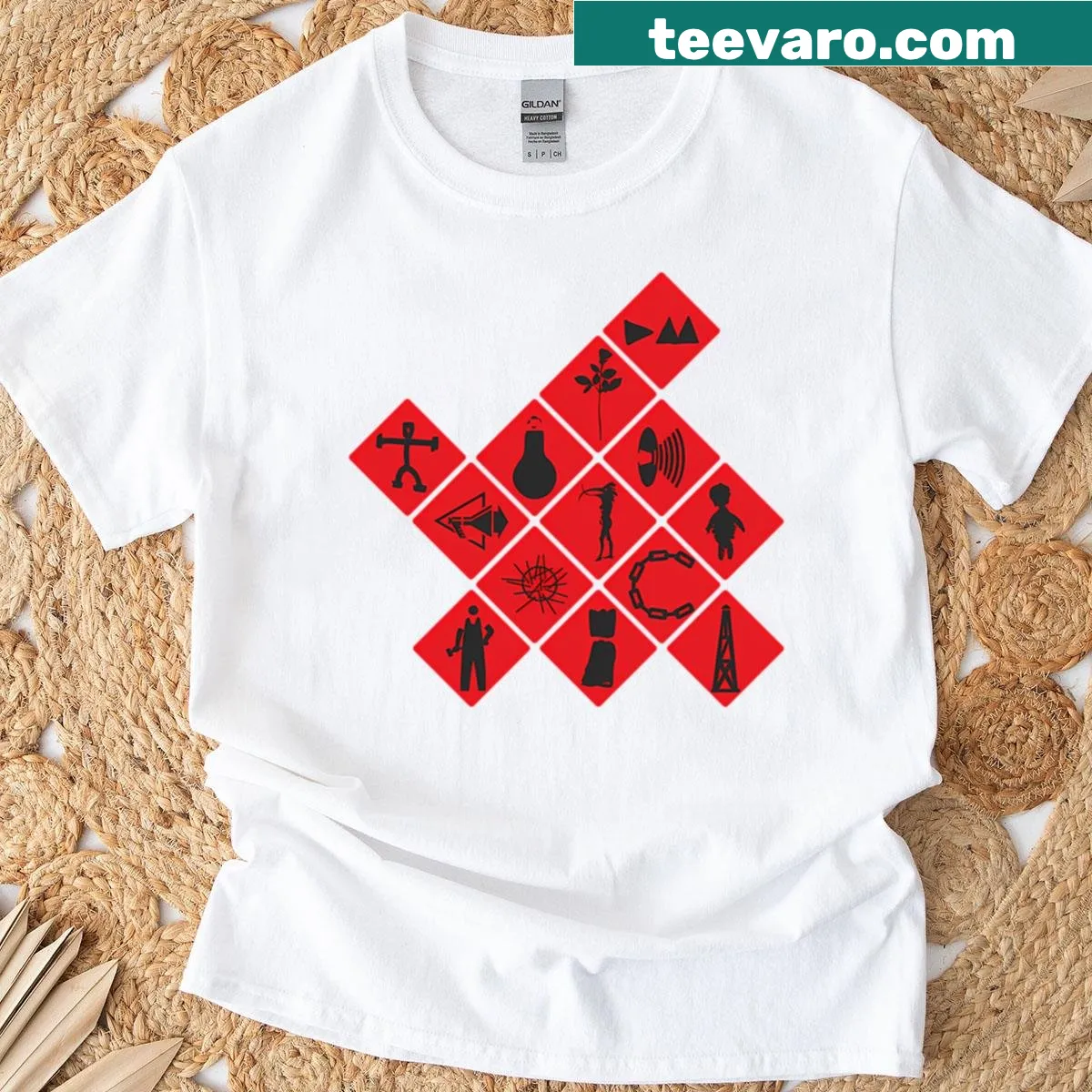 Minimalist logo design on Dm Logos T-shirt for simple style — on a men's t-shirt