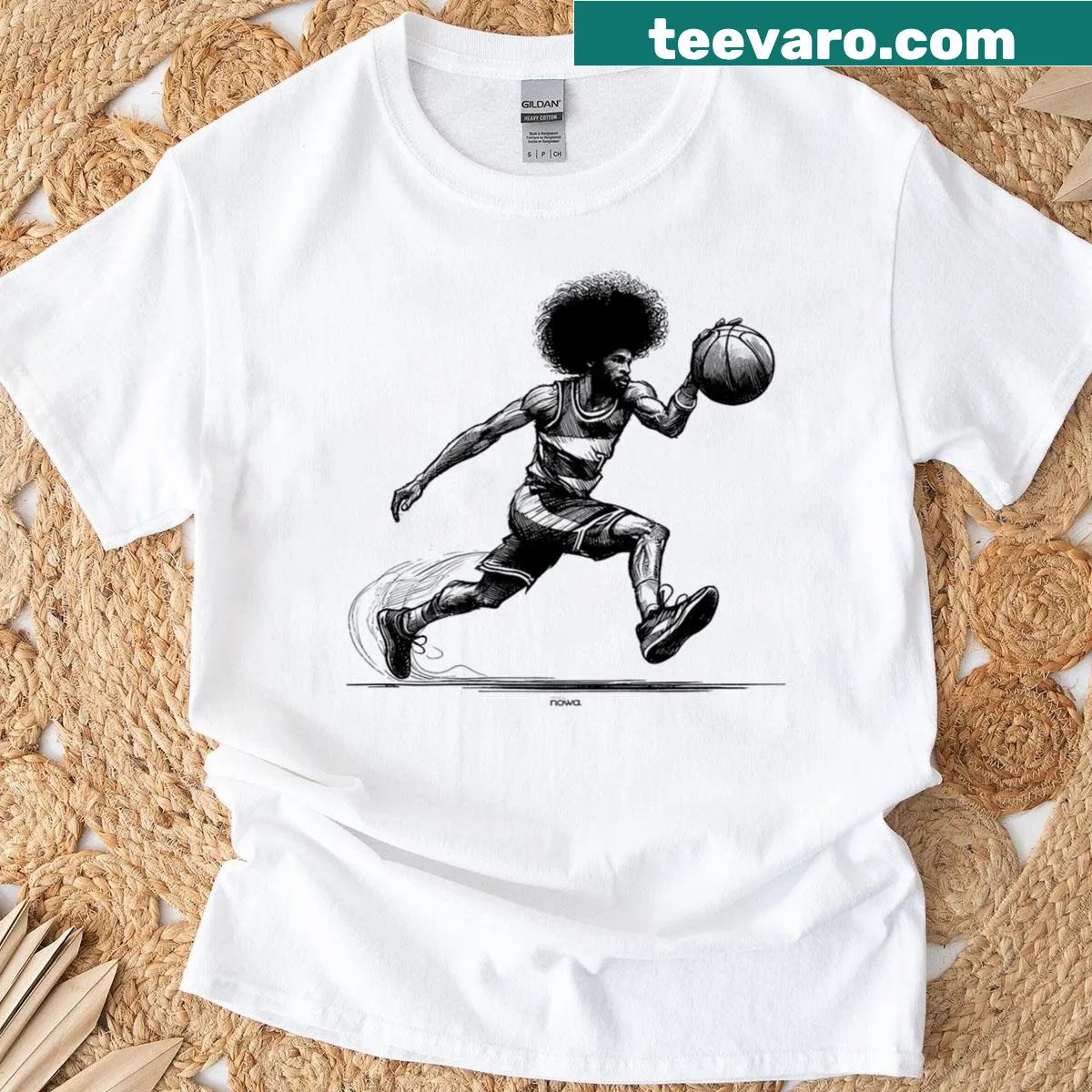 T-shirt honoring Doctor J with a bold basketball graphic design — on a men's t-shirt