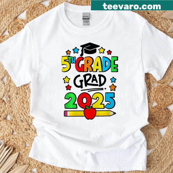 5th Grade Graduate 2025 t-shirt celebrating elementary graduation