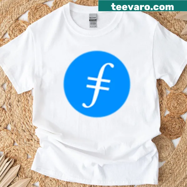T-shirt featuring the Filecoin logo in a simple design