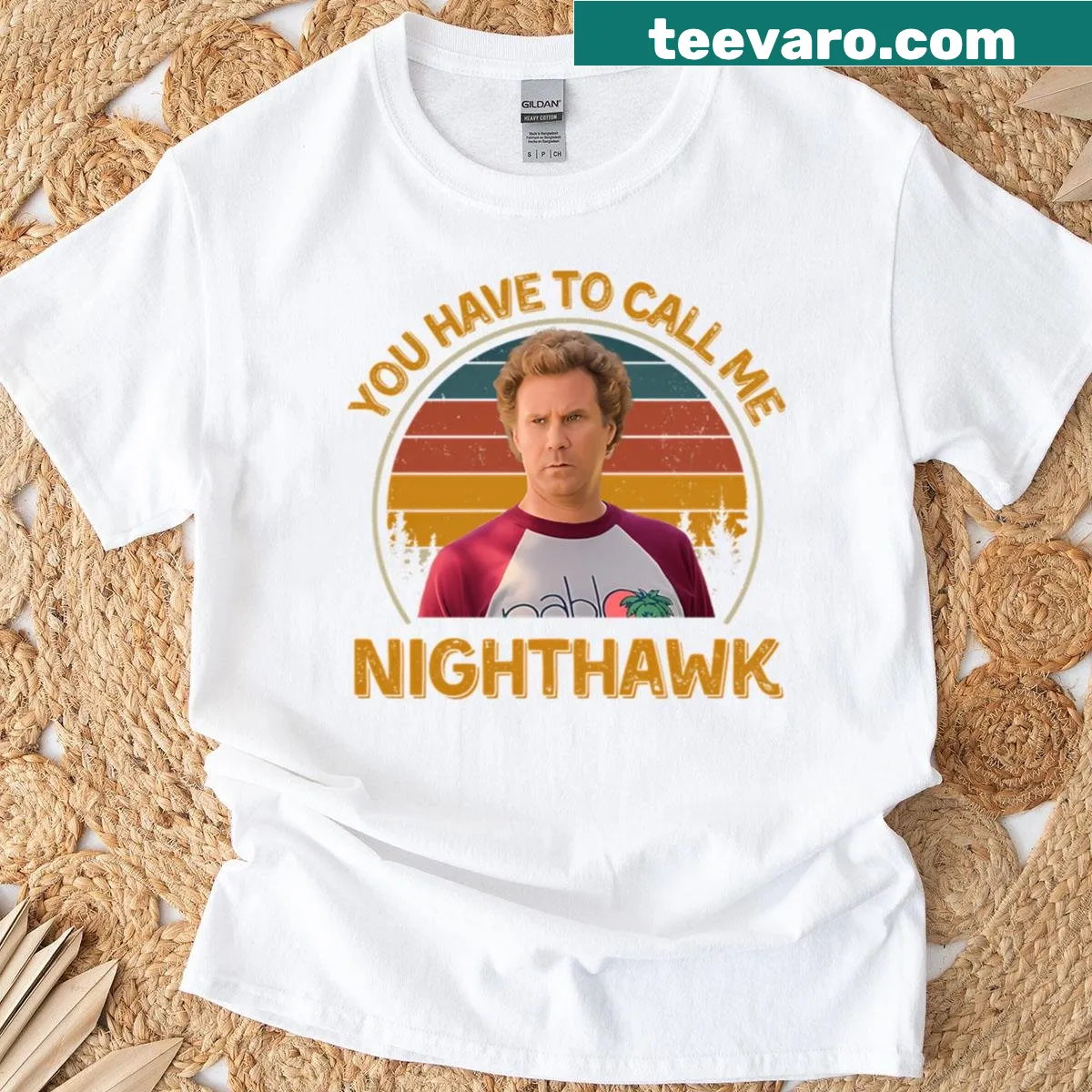 Vintage retro 80s beach t-shirt with a funny graphic — on a men's t-shirt