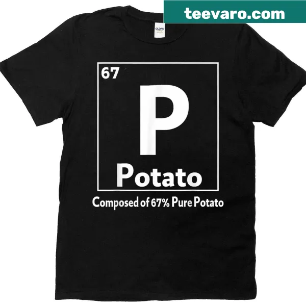 Grouchy potato graphic T-shirt inspired by periodic table