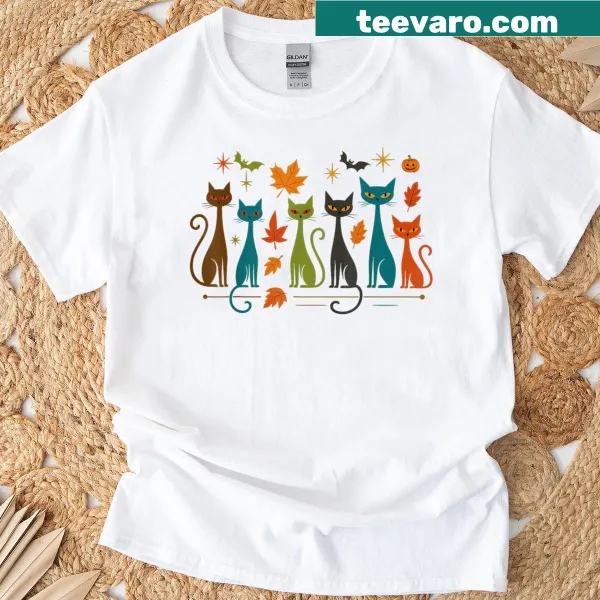 Illustrated showcat design with humorous text on T-shirt