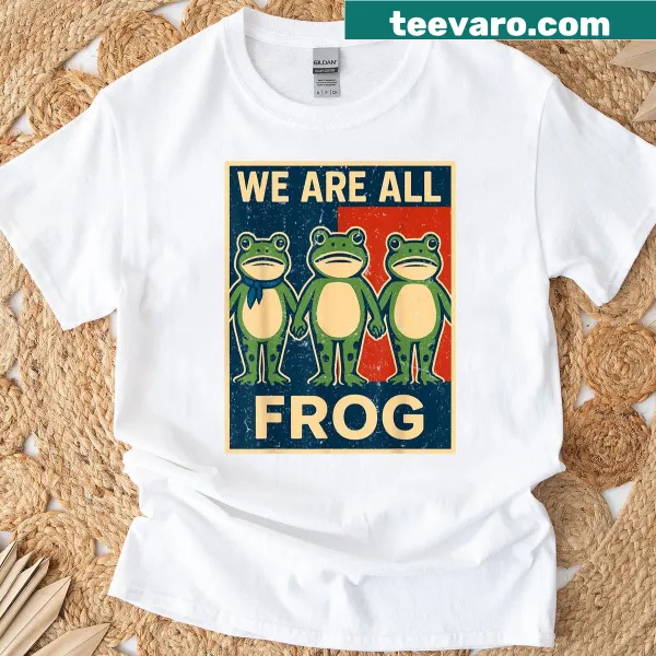 Retro Frog t-shirt featuring playful frog graphics and text.