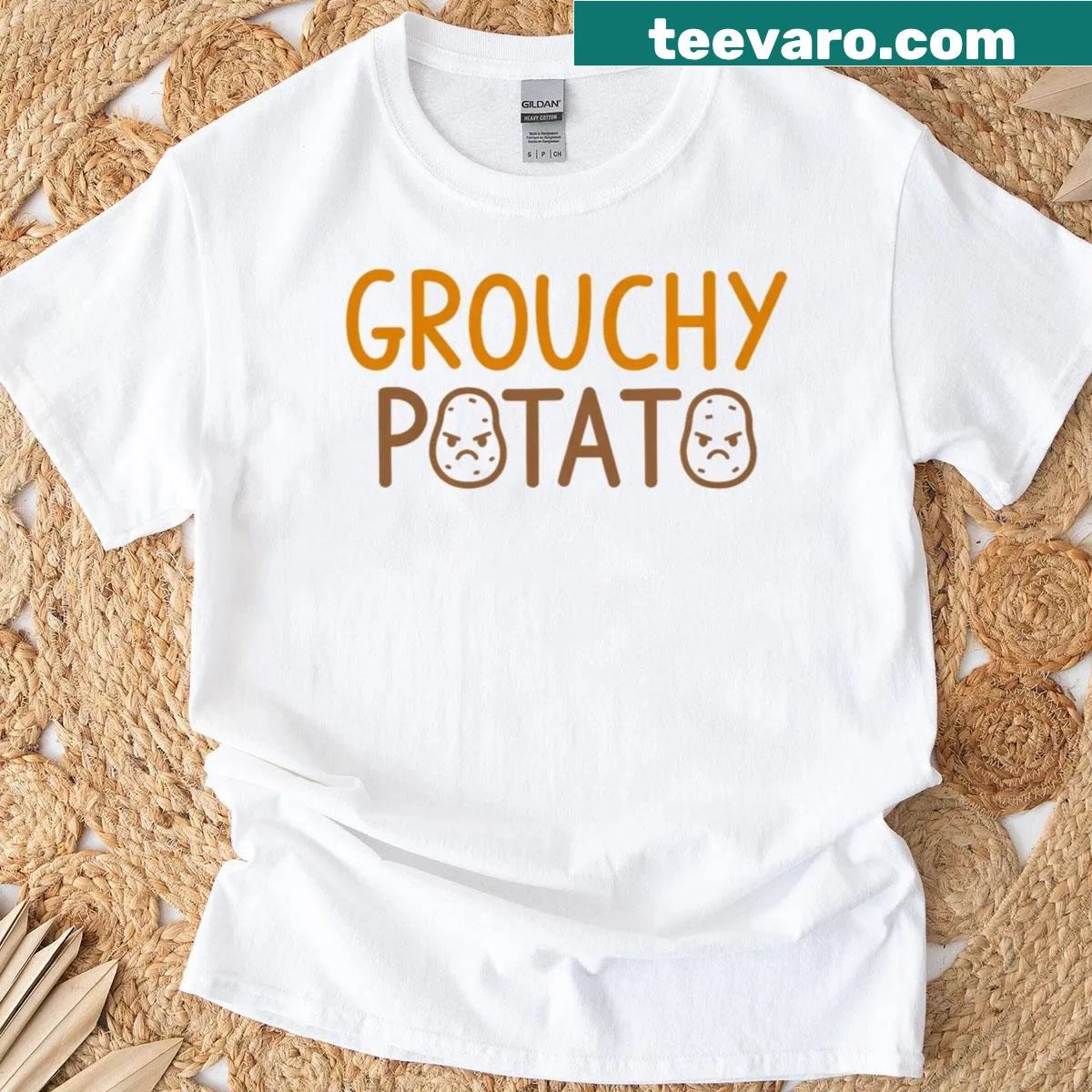 Couple matching potato pun t-shirt for Thanksgiving — on a men's t-shirt