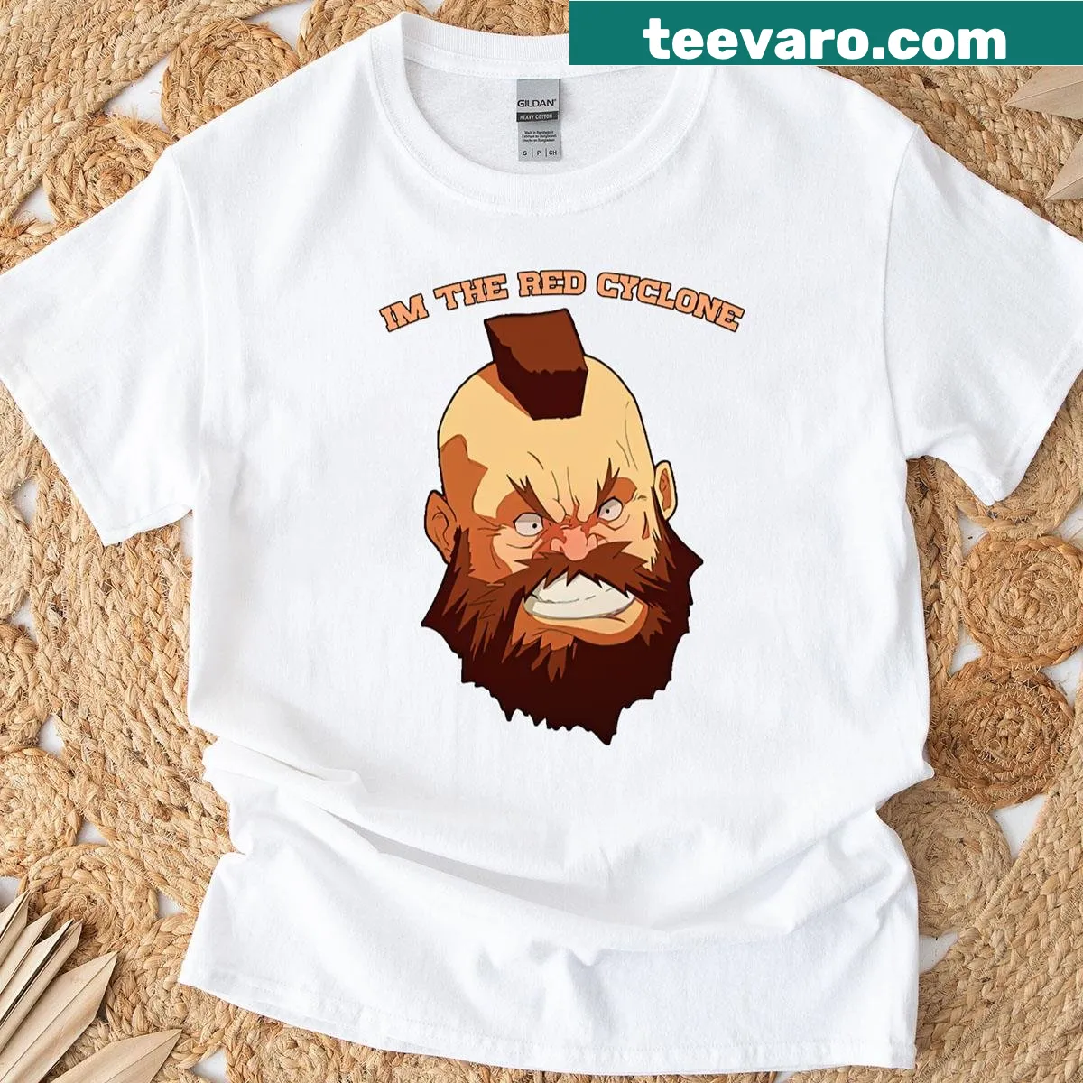 Illustration of Zangief the Red Cyclone on a T-shirt — on a men's t-shirt