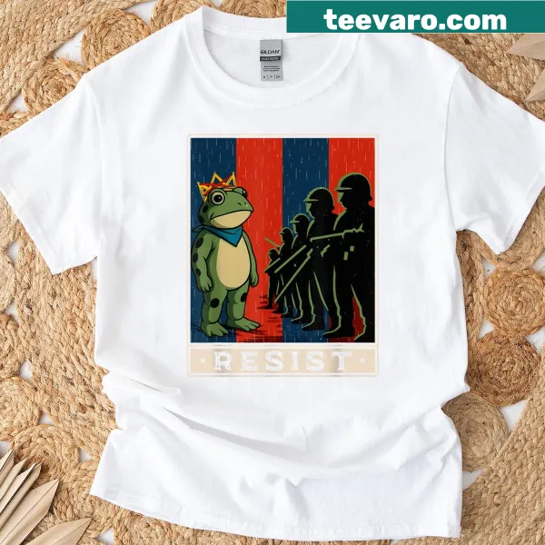 Funny T-shirt with frog protest slogan