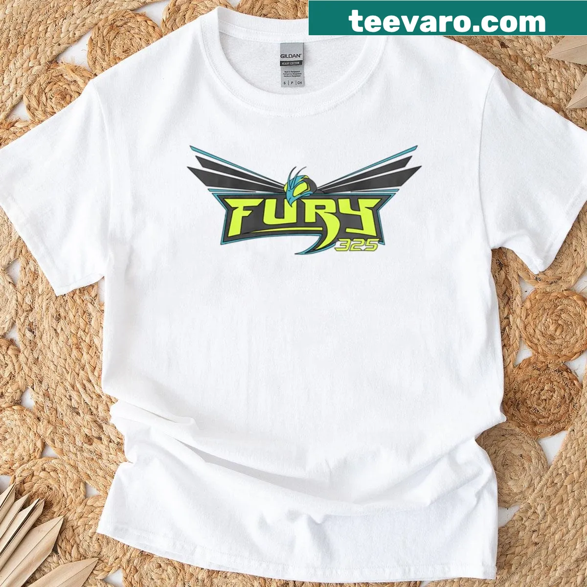 Fury 325 logo t-shirt for amusement park enthusiasts — on a men's t-shirt