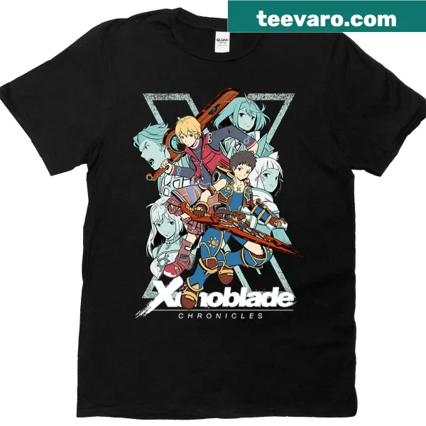 Gamer t-shirt featuring Xenobladet inspired graphic design
