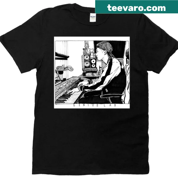 Genius Lab graphic with Inktober theme on T-shirt