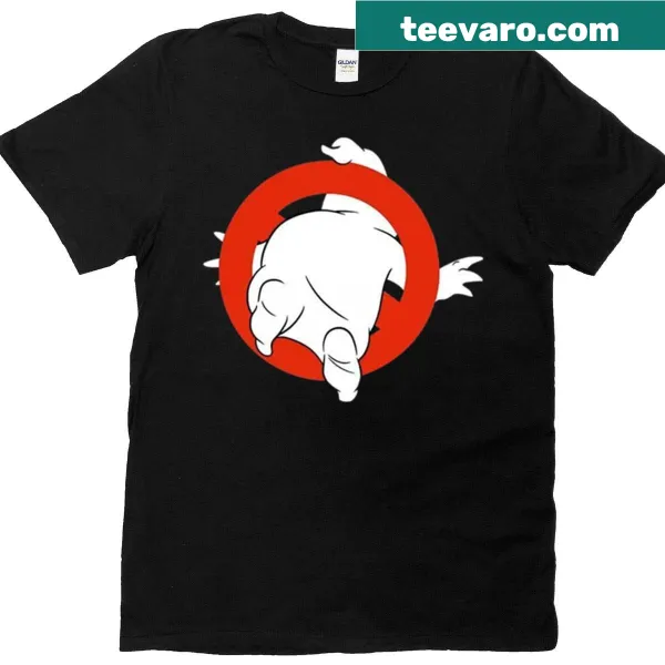 Ghostbusters logo T-shirt featuring a playful ghost design