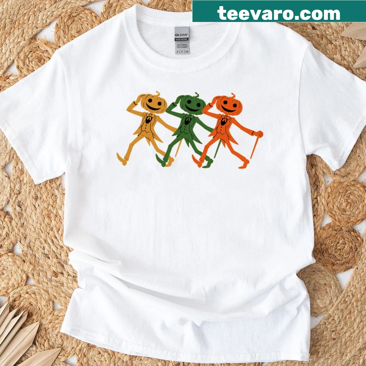 Funny pumpkin-themed t-shirt with humorous text design. — on a men's t-shirt
