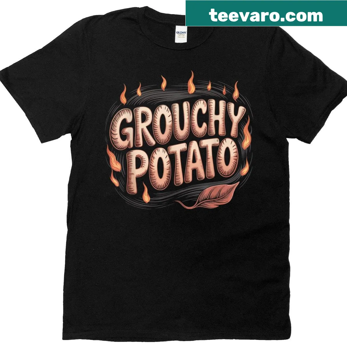 Matching couple t-shirts with 'His Sweet Potato' graphic for Thanksgiving — on a men's t-shirt