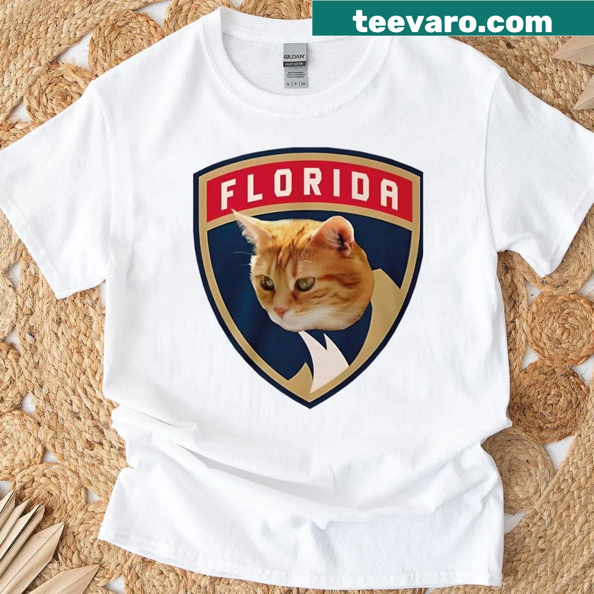 Florida Panthers t-shirt with the team name printed prominently — on a men's t-shirt