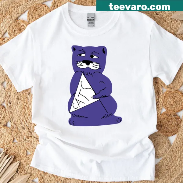 Playful typography design declaring 'home team cats' on a kids shirt