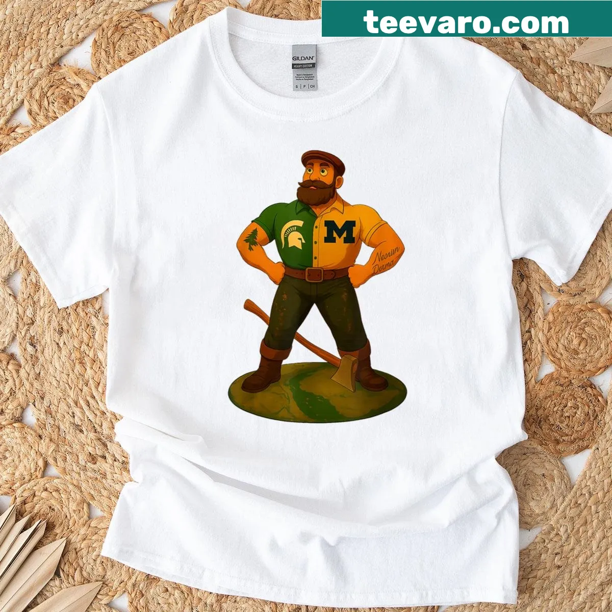 Proud dad shirt with 'House Divided' text for family rivalry — on a men's t-shirt