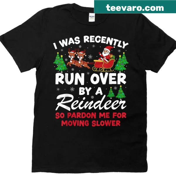 Funny Christmas T-shirt with reindeer joke