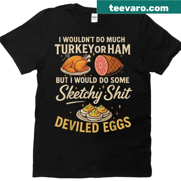 Funny t-shirt with humorous Thanksgiving phrase