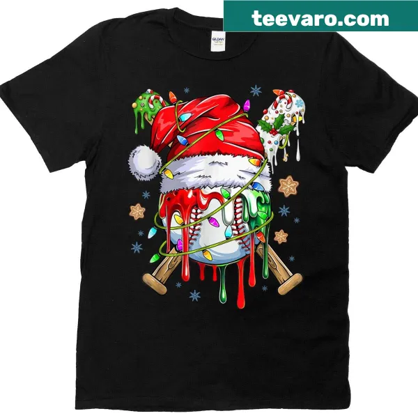 Playful baseball t-shirt with ice cream cone and baseball graphics.