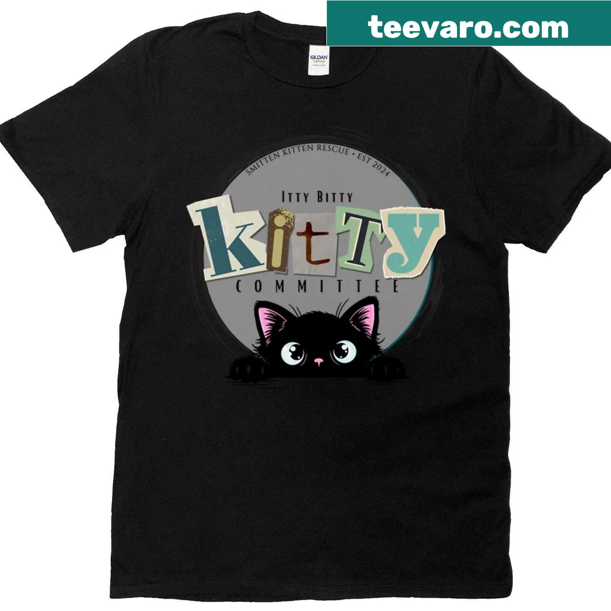 Adorable T-shirt featuring cute illustrations of kittens — on a men's t-shirt