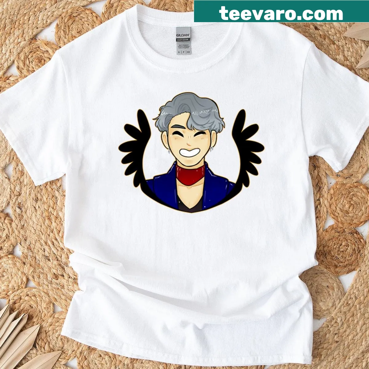 La Catrina graphic T-shirt inspired by tarot cards for Mexican culture — on a men's t-shirt
