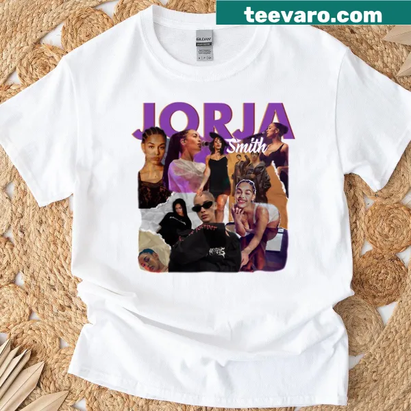 Grunge-style collage t-shirt featuring Jorja Smith